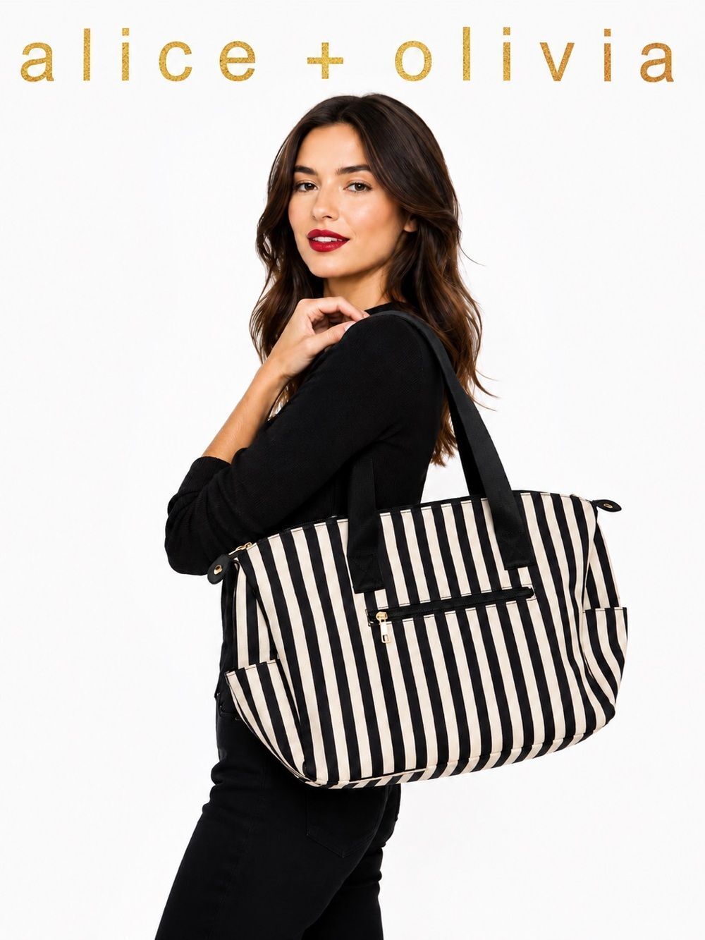 Alice + Olivia Stacey Bendet Weekender Travel Tote Bag Carry On
